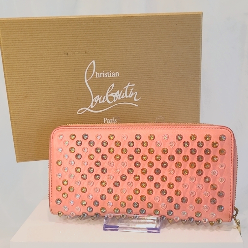 Christian Louboutin Pink Studded Wallet